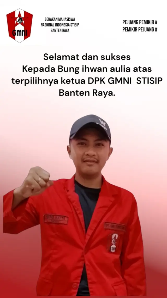 Ihwan Aulia terpilih menjadi Ketua DPK GMNI STISIP BR, pada Rabu (26/02/2025).